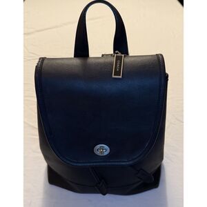 Vintage Coach Large Leather Daypack 9791 Black with Nickel Hardware ‘90s